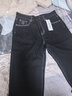 太平鳥(niǎo)男裝牛仔褲冬季水洗黑色牛仔褲明線(xiàn)設計中腰錐形褲潮 黑色 第二批 35 曬單實(shí)拍圖