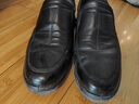 老人頭（LAORENTOU）男鞋真皮男士休閑皮鞋頭層牛皮透氣軟底防滑爸爸鞋 TLA212 黑41 曬單實(shí)拍圖