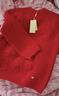 戴維貝拉（DAVE＆BELLA）中大童毛衣女童上衣洋氣男童針織衫秋冬新年寶寶衣服套頭衫 紅色【現貨】 140 cm（建議身高130-140cm） 曬單實(shí)拍圖