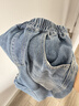 左西女童牛仔褲春秋款兒童洋氣彎刀褲春裝褲子2026新款中大童長(cháng)褲 牛仔色 165 cm 曬單實(shí)拍圖
