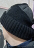 南極人毛線(xiàn)帽男保暖針織護耳冬加絨加厚包頭套圍脖帽子女N18M2519 黑色 曬單實(shí)拍圖