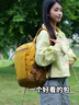FOUVOR火狐輕便休閑雙肩包女戶(hù)外大容量旅行背包輕便徒步登山包 麥浪黃 曬單實(shí)拍圖