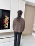 俞兆林（YUZHAOLIN）中老年女裝翻領(lǐng)毛呢外套短款女裝2025新款洋氣質(zhì)媽媽裝春秋上衣服 AN855595DC 咖色 M 建議105斤內 曬單實(shí)拍圖
