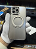 IM-CHEN【合金框丨磁吸旋轉支架】適用蘋(píng)果16promax手機殼iphone保護套magsafe超薄金屬高檔防摔磨砂款-鈦 曬單實(shí)拍圖