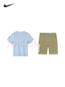 NIKE 耐克童裝男童短袖t恤+短褲2件套裝25夏季新款舒適毛圈兒童套裝 曬單實(shí)拍圖