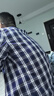 納維凱爾意大利小帆船男25秋新款全棉長(cháng)袖襯衫復古格子襯衣1333075503 曬單實(shí)拍圖