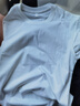 尚爵尤妮男士純白色短袖t恤半袖純色打底衫健身修身體恤社會(huì )緊身上衣服 黑色 M 建議95-115斤 曬單實(shí)拍圖