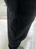 GXG男裝 寬松弧形彎刀褲25年冬季新款休閑褲 黑色 175/L 曬單實(shí)拍圖