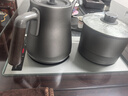 FUNORK 全自動(dòng)上水電熱水壺泡茶專(zhuān)用茶臺燒水壺一體機電茶壺燒水器抽水茶桌茶幾嵌入式茶具套裝 1L 三件套-雙壺上水【37x20cm】 曬單實(shí)拍圖