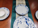 瓷西子景德鎮骨瓷碗碟套裝家用2025新款高顏值青花瓷碗具套裝碗盤(pán)餐具 藍孔雀60頭 60頭 曬單實(shí)拍圖