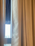金蟬窗簾家用全遮光隔音臥室客廳高級感打孔窗簾一整套 奶油色270*250 曬單實(shí)拍圖