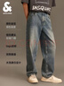杰克·瓊斯（JACK&JONES）26年男裝春季牛仔褲男寬松潮酷微彈褲子復古廢土風(fēng)907廓形闊腿褲 E41 中牛仔藍 第一批 31 175 W31/L30 曬單實(shí)拍圖