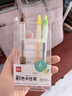 得力(deli)【熱門(mén)商品】彩色按動(dòng)中性筆 6色中性筆 0.5mm子彈頭學(xué)生中性筆水筆簽字筆 6支/盒SA503 曬單實(shí)拍圖