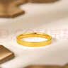 周六福素圈光面黃金戒指情侶對戒生日禮物計價(jià)A0110765 12號 約3.1g  曬單實(shí)拍圖