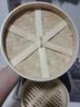 拜杰竹蒸籠 家用小籠包蒸籠屜 點(diǎn)心蒸籠手工藝竹蒸籠24cm 2層1蓋 曬單實(shí)拍圖