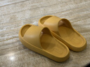 優(yōu)調負跟拖鞋女厚底居家防滑室內拉筋前高后低情侶拖鞋夏 黃色 35-36 曬單實(shí)拍圖