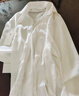 TFZF真絲性感襯衫睡衣女純欲男友風(fēng)誘惑高級桑蠶絲寬松大碼睡裙禮盒裝 白色 L 曬單實(shí)拍圖