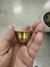 臺蘭仕銅杯銅茶杯酒杯家用供奉財神爺佛龕拜神敬水杯觀(guān)音凈水杯佛前供杯 銅供杯3盞  高度2.5cm容量20ml 曬單實(shí)拍圖