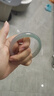 周六福半山半水玉髓手鐲深白綠寬條新中式生日禮物J1013552 58mm  曬單實(shí)拍圖