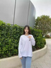 真維斯（Jeanswest）純棉長(cháng)袖t恤女春秋2026新款韓系內搭打底衫寬松時(shí)尚休閑圓領(lǐng)上衣 曬單實(shí)拍圖