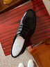 駱駝（CAMEL）皮鞋男春夏新款通勤結婚新郎紳士牛皮男士正裝商務(wù)休閑皮鞋 G15S213081 黑色 41 曬單實(shí)拍圖