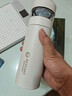 富光拾喜（FUGURNG BESTJOY）保溫杯男316不銹鋼水杯茶水分離杯泡茶杯子車(chē)載帶濾網(wǎng)簡(jiǎn)約白420ml 曬單實(shí)拍圖