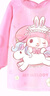 Hello Kitty兒童罩衣反穿衣寶寶吃飯圍兜畫(huà)畫(huà)衣防水圍裙飯兜 U4202玫粉 S碼 曬單實(shí)拍圖