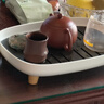 CCKO茶盤(pán) 茶具托盤(pán)茶臺茶托功夫茶盤(pán)配件 儲水式小茶盤(pán)帶排水瀝水盤(pán) 大號瀝水托盤(pán) 曬單實(shí)拍圖