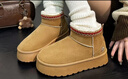 人本雪地靴冬季新款加絨女士棉鞋加厚東北抗寒短靴子 棕色    37    曬單實(shí)拍圖