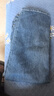 夢(mèng)舒雅女褲商場(chǎng)同款復古藍牛仔褲女春款高腰修身顯瘦遮胯時(shí)尚窄版直筒褲 曬單實(shí)拍圖