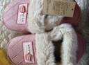 俞兆林（YUZHAOLIN）棉拖鞋男女冬季老人毛絨加絨保暖包跟棉鞋 YR478 粉紅色 曬單實(shí)拍圖