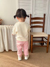 班喜迪女童套裝春裝新款洋氣寶寶衛衣嬰兒褲子春秋兒童衣服兩件套小童裝 粉色 90 曬單實(shí)拍圖