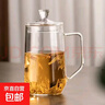 臻晶智加厚耐熱髙硼硅玻璃茶杯公室簡(jiǎn)單輕奢玻璃杯 透明色 420ml 1只 曬單實(shí)拍圖