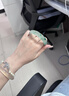 小星娜“春光作序“玉手鐲女年輕款冰飄花緬甸翡翠真玉鐲子正品珠寶處理 “春光作序”翡翠手鐲 52mm-53mm（贈玉石吊墜+禮盒） 曬單實(shí)拍圖
