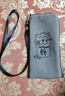 司純毛絨手機包掛脖手機套裝手機的小布袋防塵便攜手機包收納防摔防塵 灰色 7英寸（適合所有大屏手機） 曬單實(shí)拍圖