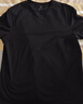 布先生春夏季短袖T恤男士純棉小白T純色內搭打底衫 黑色 2XL(185) 曬單實(shí)拍圖