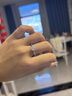 I Do鉑金pt950鉆戒微鑲六爪1克拉培育鉆石求婚訂婚戒指送女友生日禮物 經(jīng)典微鑲六爪1克拉鉆 開(kāi)口可調節 曬單實(shí)拍圖
