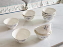 NINE CRANES景德鎮高顏值陶瓷家用碗具釉下彩飯碗微波爐簡(jiǎn)約4.5英寸飯碗10個(gè) 曬單實(shí)拍圖