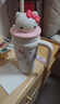 三麗鷗（SANRIO）凱蒂貓HelloKitty公仔冰霸保溫杯316不銹鋼帶吸管女女神禮物700ml 曬單實(shí)拍圖