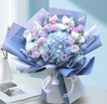 艾斯維娜鮮花速遞向日葵混搭花束生日禮物全國同城配送 藍繡球玫瑰歐式經(jīng)典花束 曬單實(shí)拍圖