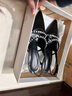 CHARLES&KEITH亮鉆一字帶尖頭包頭復古高跟涼鞋婚鞋子女鞋生日禮物CK1-61720199 BLACK TEXTURED黑色紋理 38 曬單實(shí)拍圖