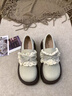 啄木鳥(niǎo)厚底花邊勃肯鞋女一腳蹬單鞋2026春季新款蝴蝶結配裙子百搭樂(lè )福鞋 米灰色 37 (235mm) 曬單實(shí)拍圖