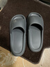 七色紡拖鞋男士氣墊靜音踩屎感居家用室內情侶防滑浴室女涼拖 灰 42-43 曬單實(shí)拍圖