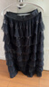 Maje春夏女裝法式氣質(zhì)黑色亮片薄紗長(cháng)款高腰半身裙蛋糕裙 黑色 M (38) 曬單實(shí)拍圖