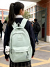 回力簡(jiǎn)約書(shū)包女生初中生高顏值小清新高中大容量雙肩包大學(xué)生輕便背包 曬單實(shí)拍圖