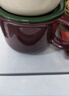 MUJI炻瓷 馬克杯 水杯杯子 桌面 帶把手 咖啡杯 家用  暗紅色 S 330ml 曬單實(shí)拍圖