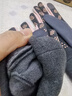 【特步制造商】保暖加絨觸屏手套冬季防寒騎行防風(fēng)防水自行車(chē)滑雪 女士灰粉色 均碼 曬單實(shí)拍圖