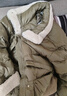 百圖betu女裝冬季新款羽絨服保暖拼接羊羔毛羽絨外套2410T04 綠色 M 曬單實(shí)拍圖