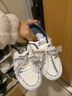 回力女鞋小白鞋春秋新款休閑百搭創(chuàng  )意蝴蝶結運動(dòng)厚底板鞋 米深藍 36 曬單實(shí)拍圖