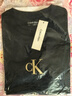 Calvin Klein 凱文·克萊恩 CK男裝 圓領(lǐng)短袖男 純棉休閑印花T恤男上衣 黑色 S 建議60-70kg 曬單實(shí)拍圖